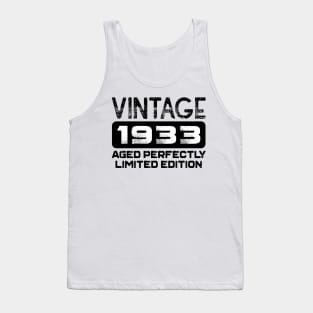 Birthday Gift Vintage 1933 Aged Perfectly Tank Top